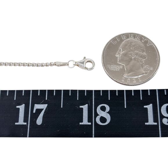 Venetian Box Chain Necklace | MSCO Vintage Sterling Silver 925 | 18" - Picture 2 of 3